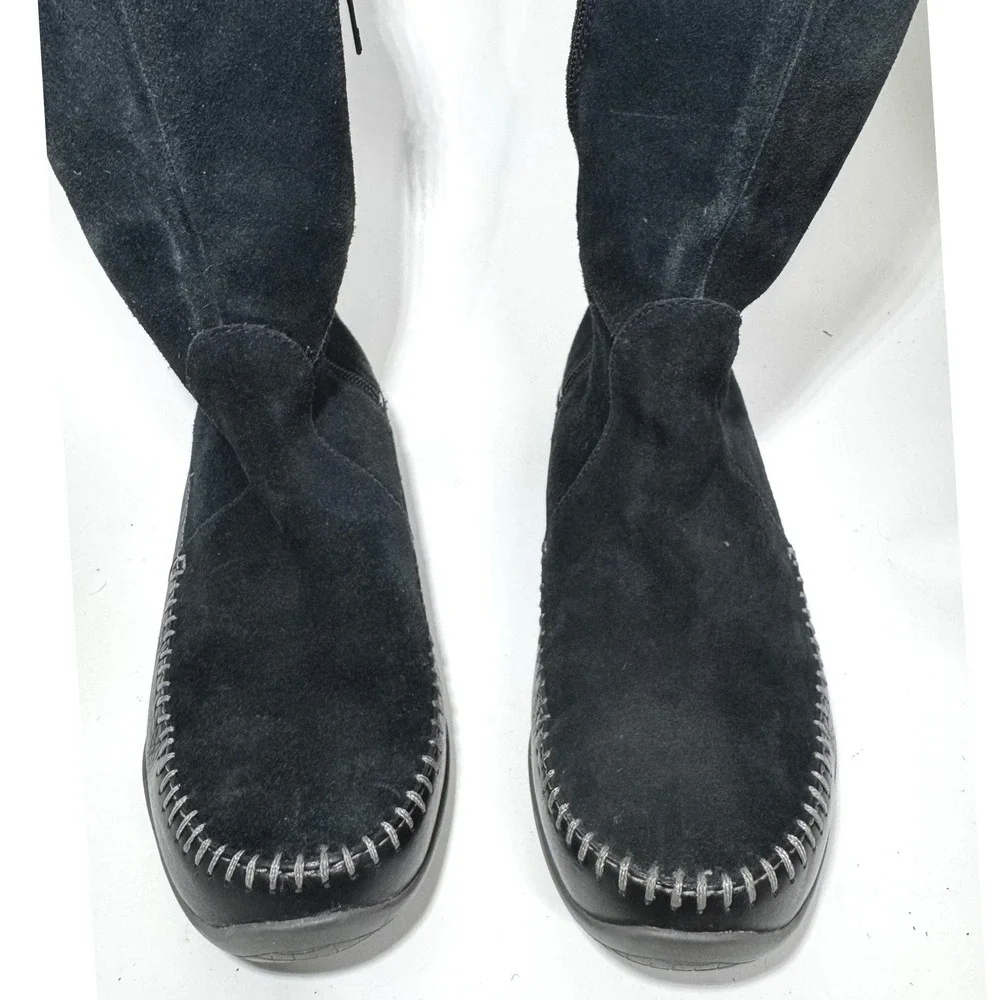 The North Face Black Suede PrimaLoft Insulated Faux Fur Tall Boots Womens 9 AHDZ